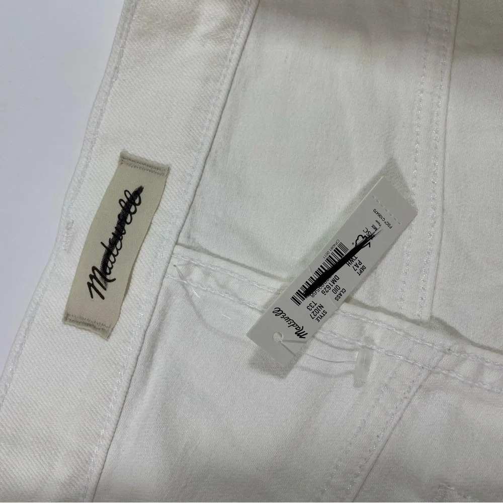 Madewell Perfect Vintage Wide Leg Jean Tile White Patch Pocket - Picture 5 of 11